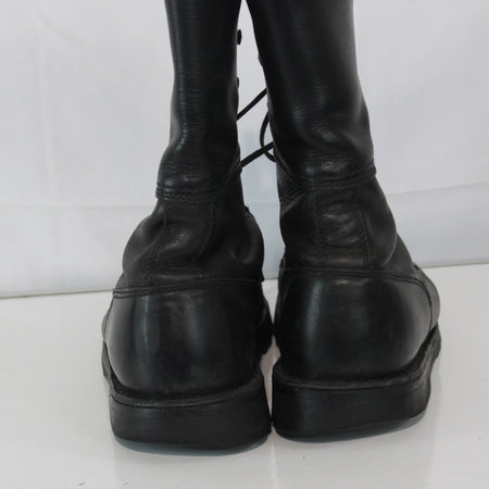 Austrian Army Summer Boots Black Leather UNlined Need Resoling EU43 UK9 (3868)