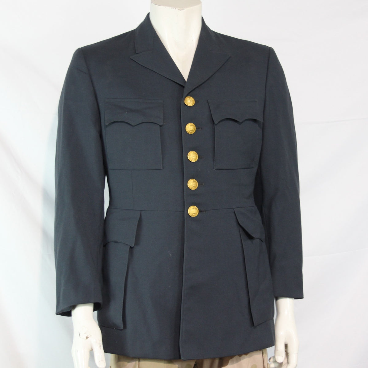 Genuine Surplus Swedish Naval Dress Uniform Jacket Navy 34-36" Chest (3567)