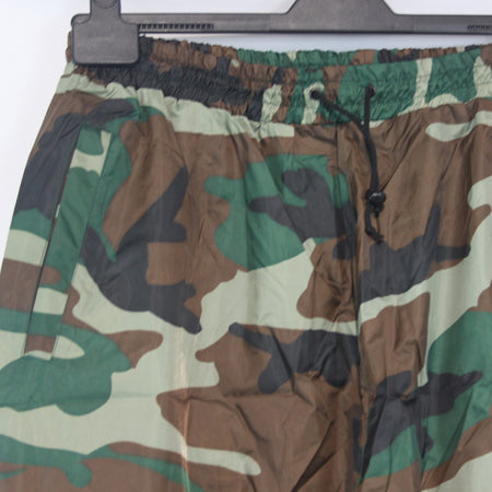 Water Resistant Packaway Lightweight Jacket Trouser Set Woodland Camo M (3953)