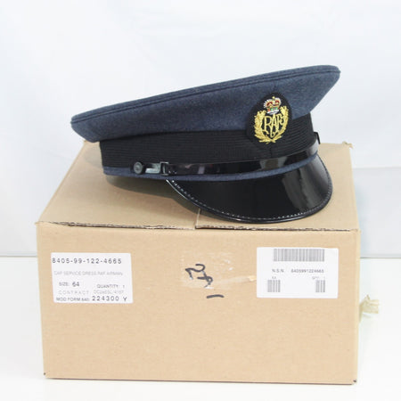NEW British RAF Airman's Mens Dress Hat Genuine Surplus Peak Cap 64cm (4414)