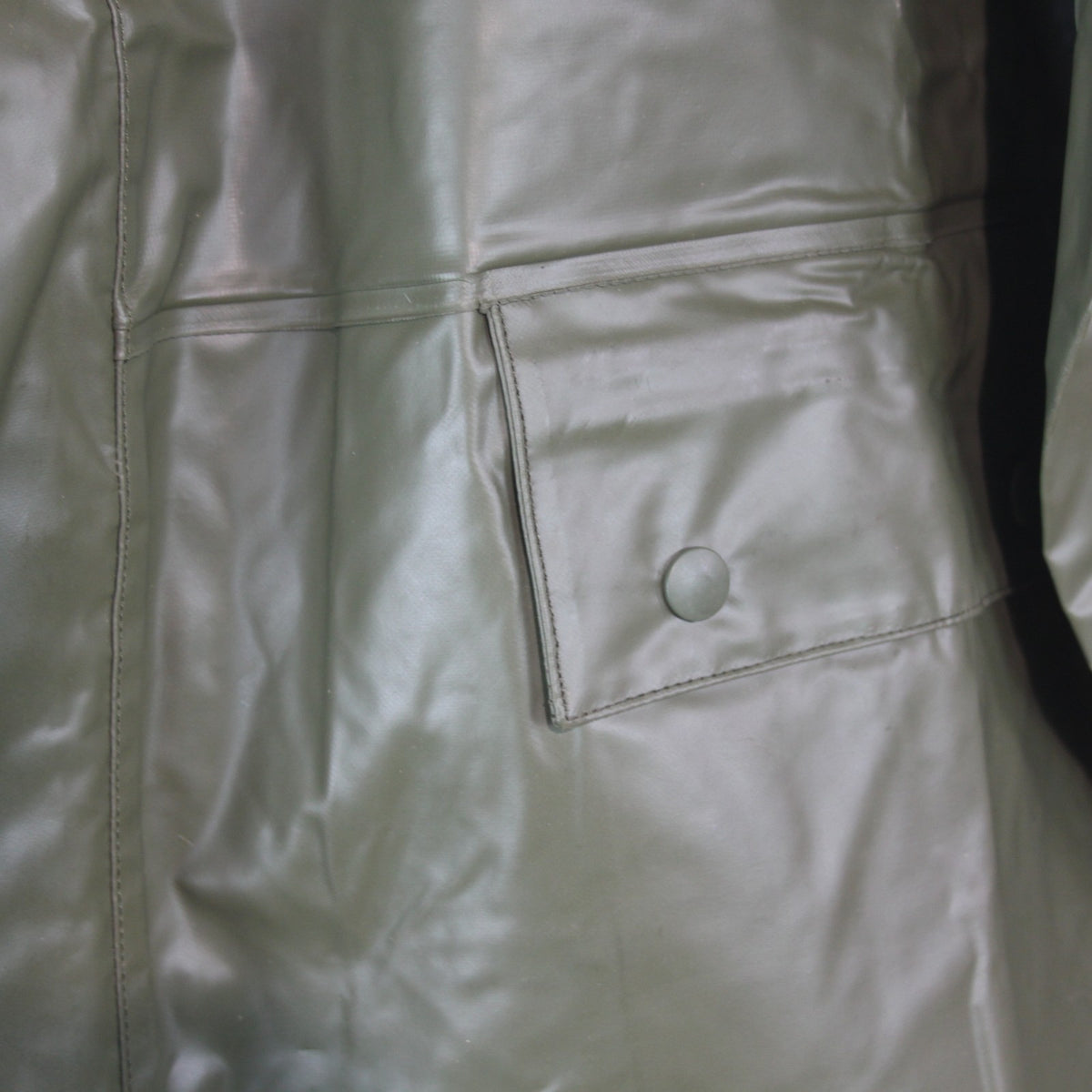 Waterproof Jacket Trouser Set PVC Coated Olive French Army Genuine Surplus(3952)