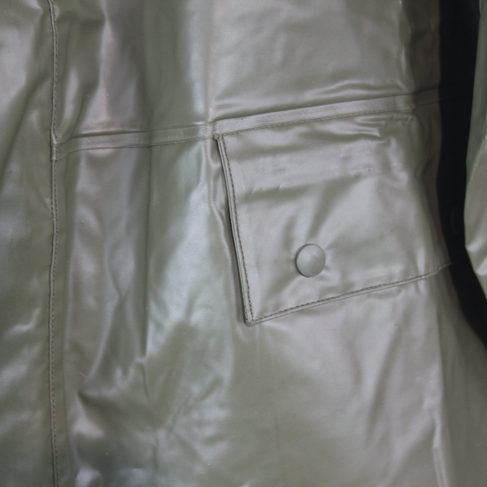 Waterproof Jacket Trouser Set PVC Coated Olive French Army Genuine Surplus(3952)