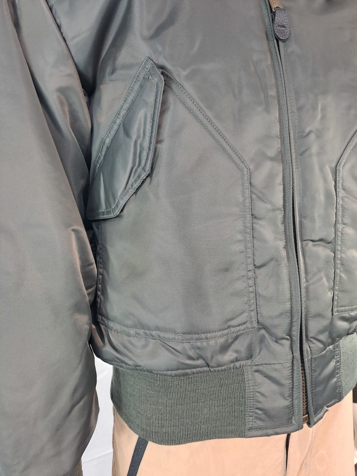 Highlander MA2 Bomber Jacket Plain Collar Padded GunMetal Grey