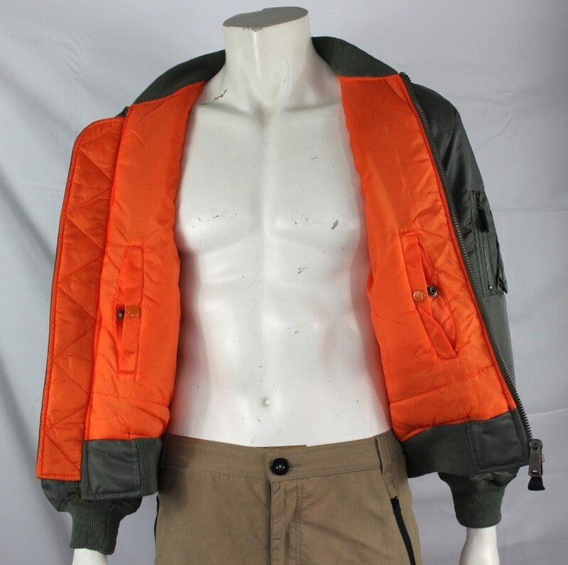 Highlander MA1 Military Style Bomber Jacket Padded Olive Green