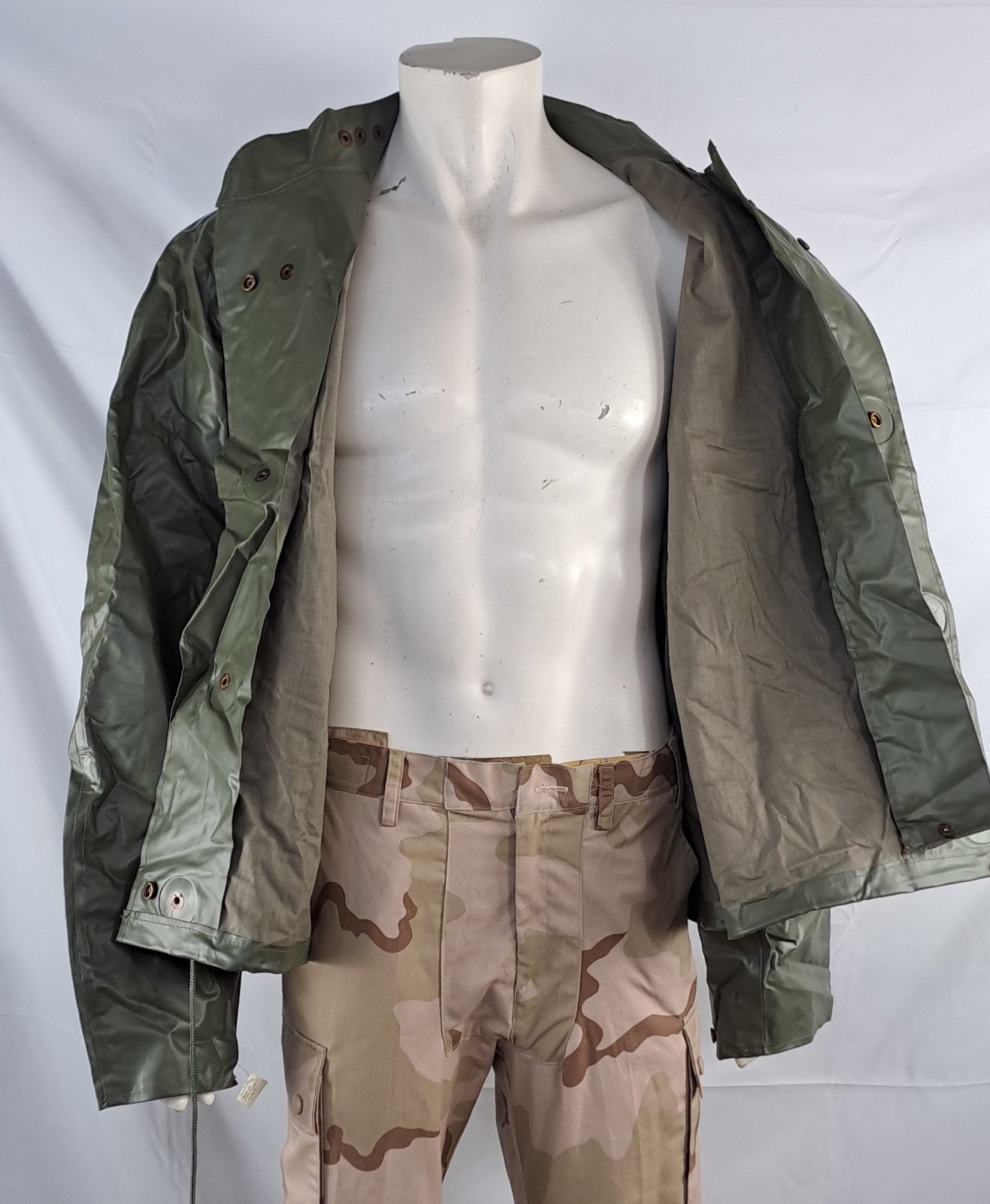 Grade 1 Waterproof PVC Bike Jacket Genuine Surplus Olive Biker G2 52-54"  (2794)
