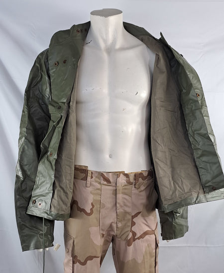Grade 1 Waterproof PVC Bike Jacket Genuine Surplus Olive Biker G2 52-54"  (2794)