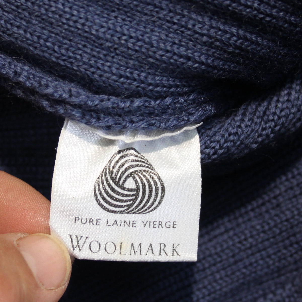 Pure New Wool Military Surplus Army Jumper Knitted Blue 38-40"Tall (3568)