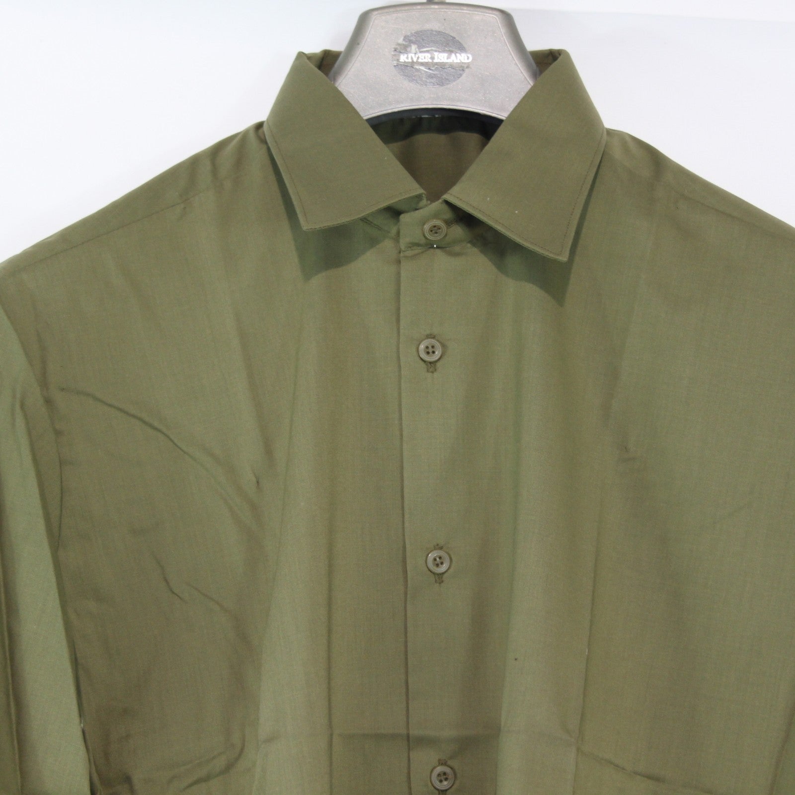 New Russian Army Shirt Midweight Green Genuine Surplus USSR 40cm collar (4140)