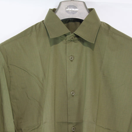 New Russian Army Shirt Midweight Green Genuine Surplus USSR 40cm collar (4140)