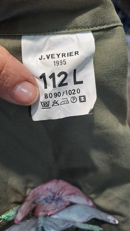 Genuine Surplus French Army Olive F2 Jacket Embroidered Butterfly 40-42" (3068)
