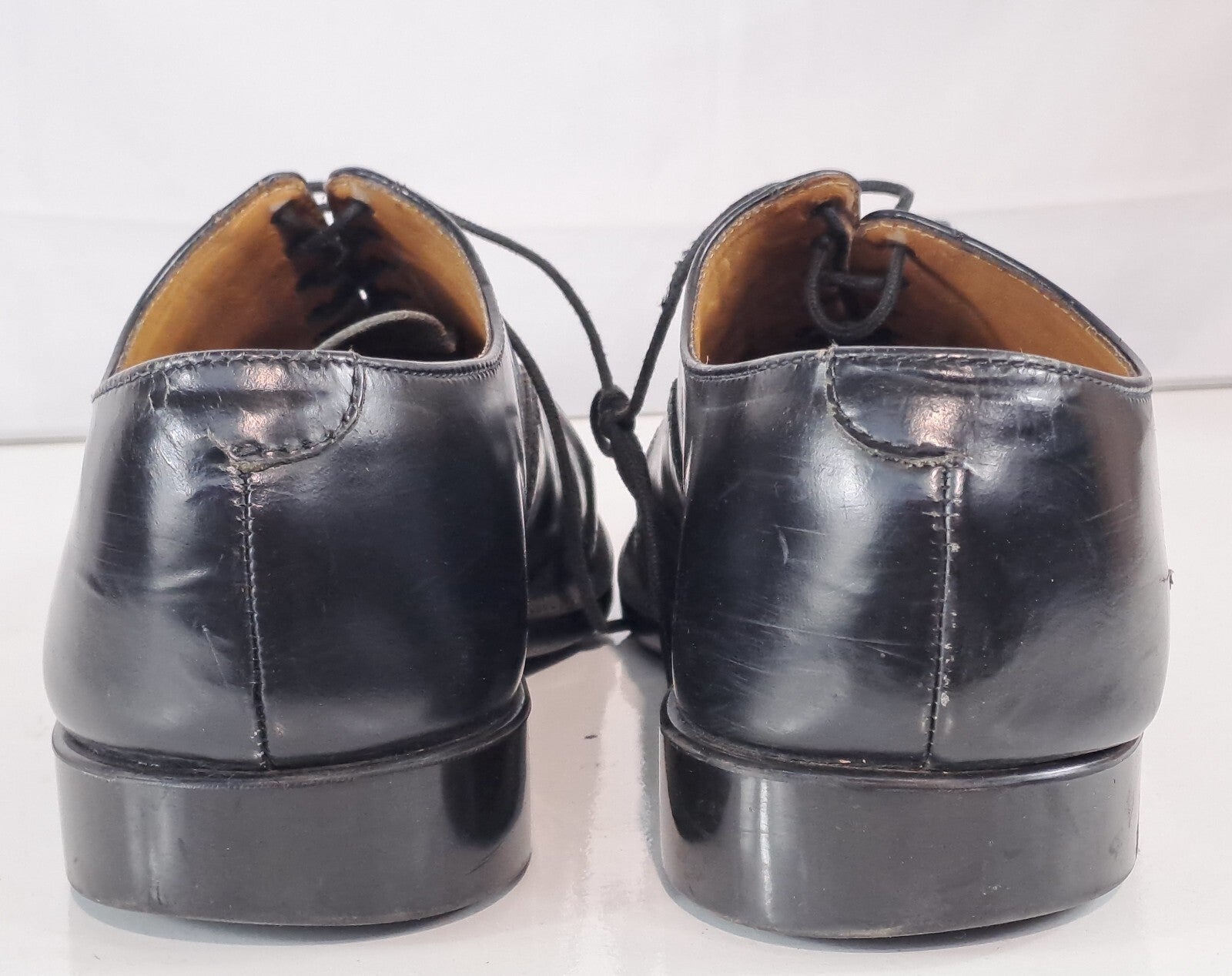 Genuine Surplus British RAF Mens Parade Shoes Formal Shoes Black Leather Grade 2