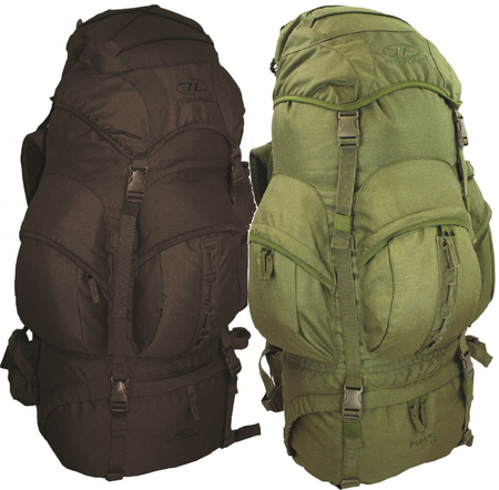 ED Highlander Forces 66 Litre Rucksack Black Olive Military Bergen