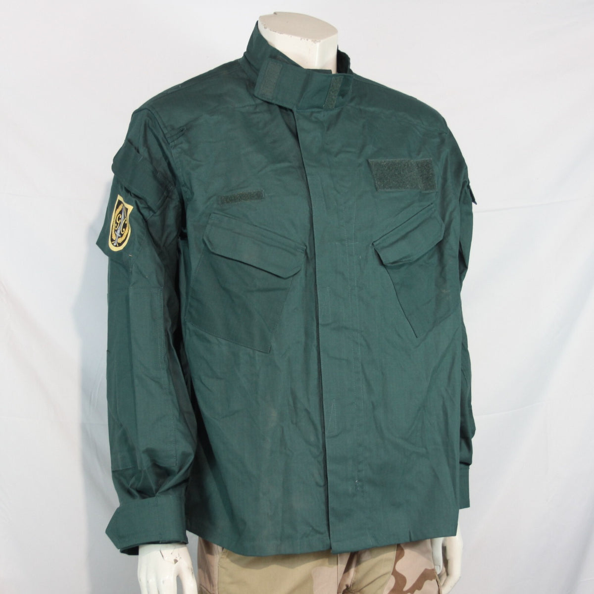 Genuine Surplus Spanish Police Combat Shirt Bottle Green Tactical S/Grade (3178)