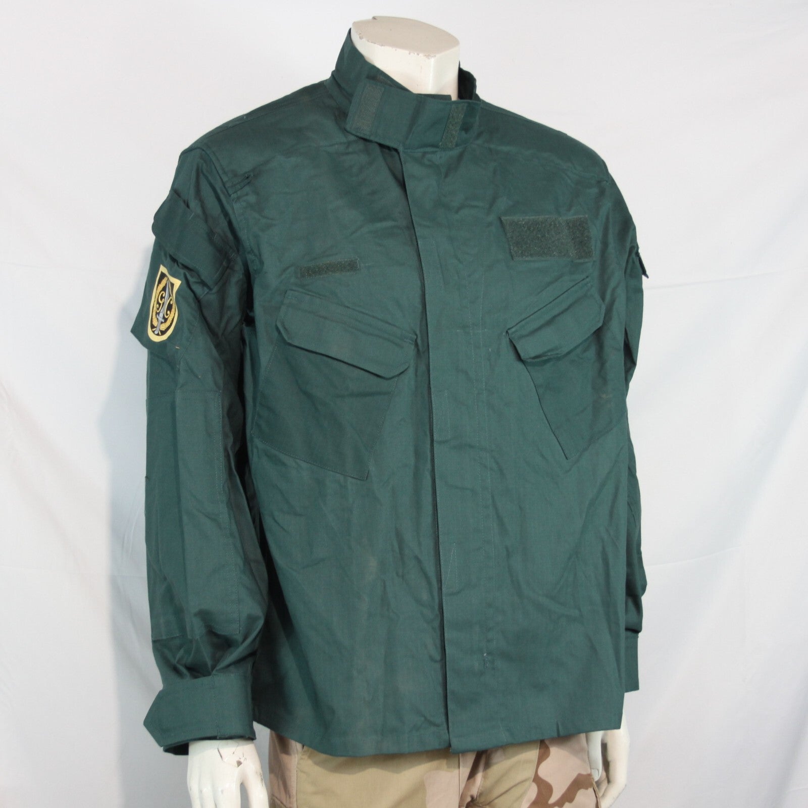 Genuine Surplus Spanish Police Combat Shirt Bottle Green Tactical S/Grade (3178)