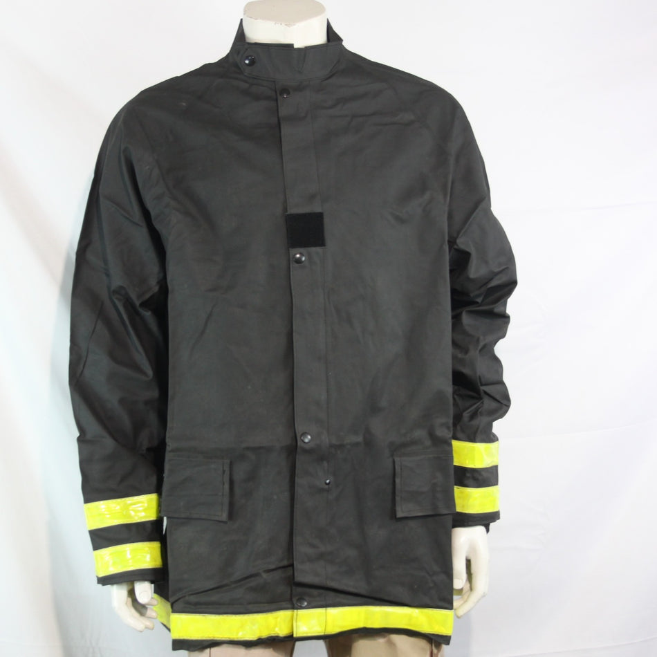 Waterproof Rubberised Jacket Genuine Surplus French Military Army Black  (3752)