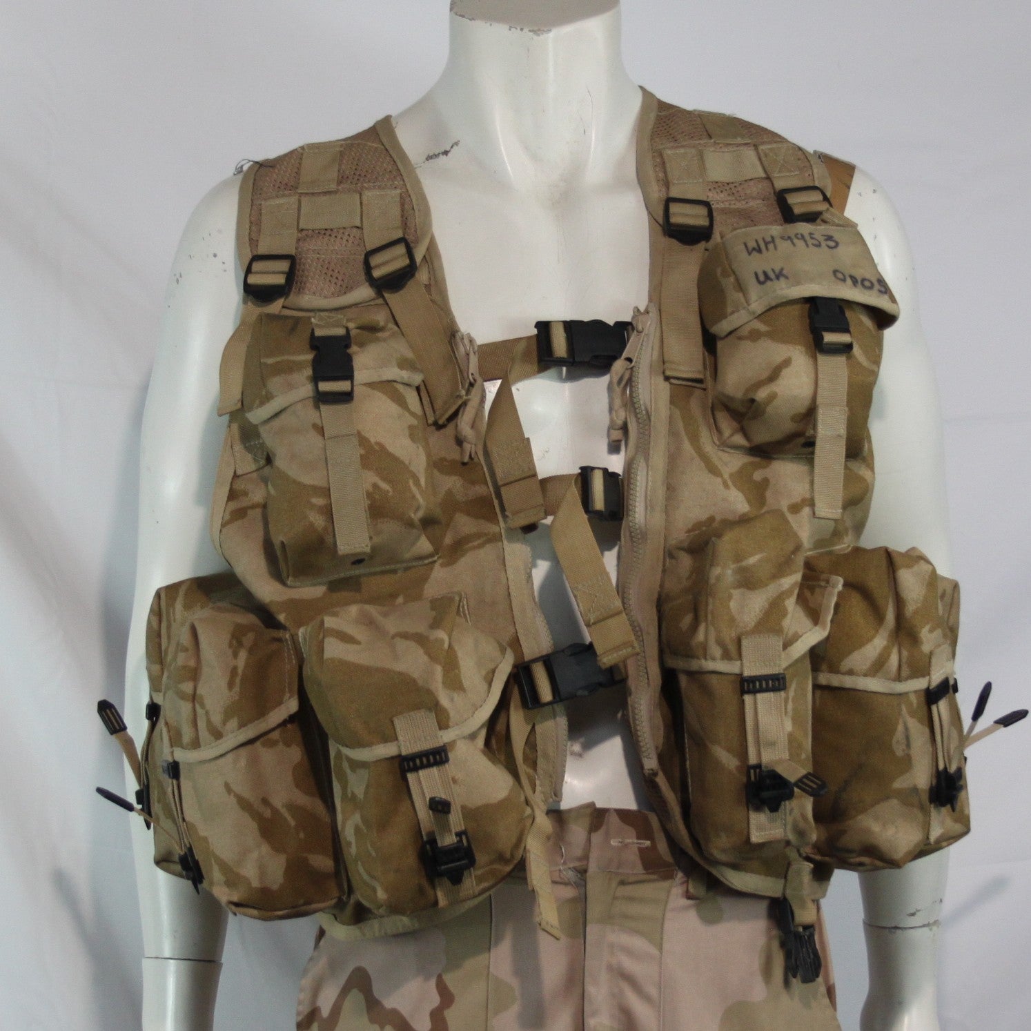British Army Assault Vest Desert Camouflage DPM Genuine Surplus 3980