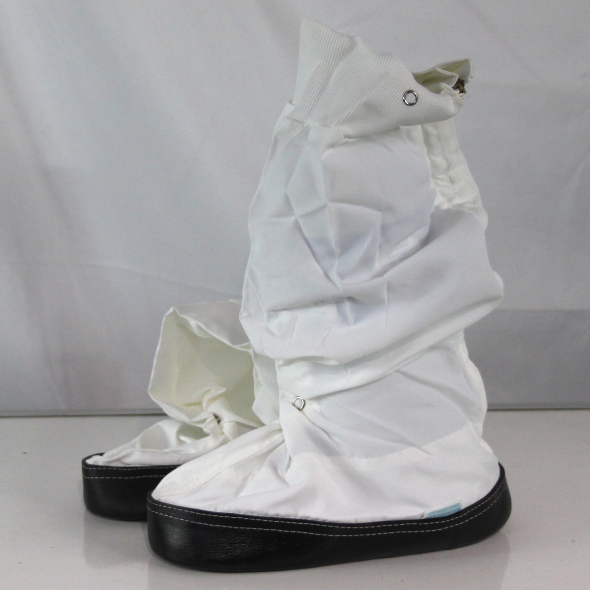Genuine Surplus French White Snowstorm Boots Black Soles Zip Up (3584)