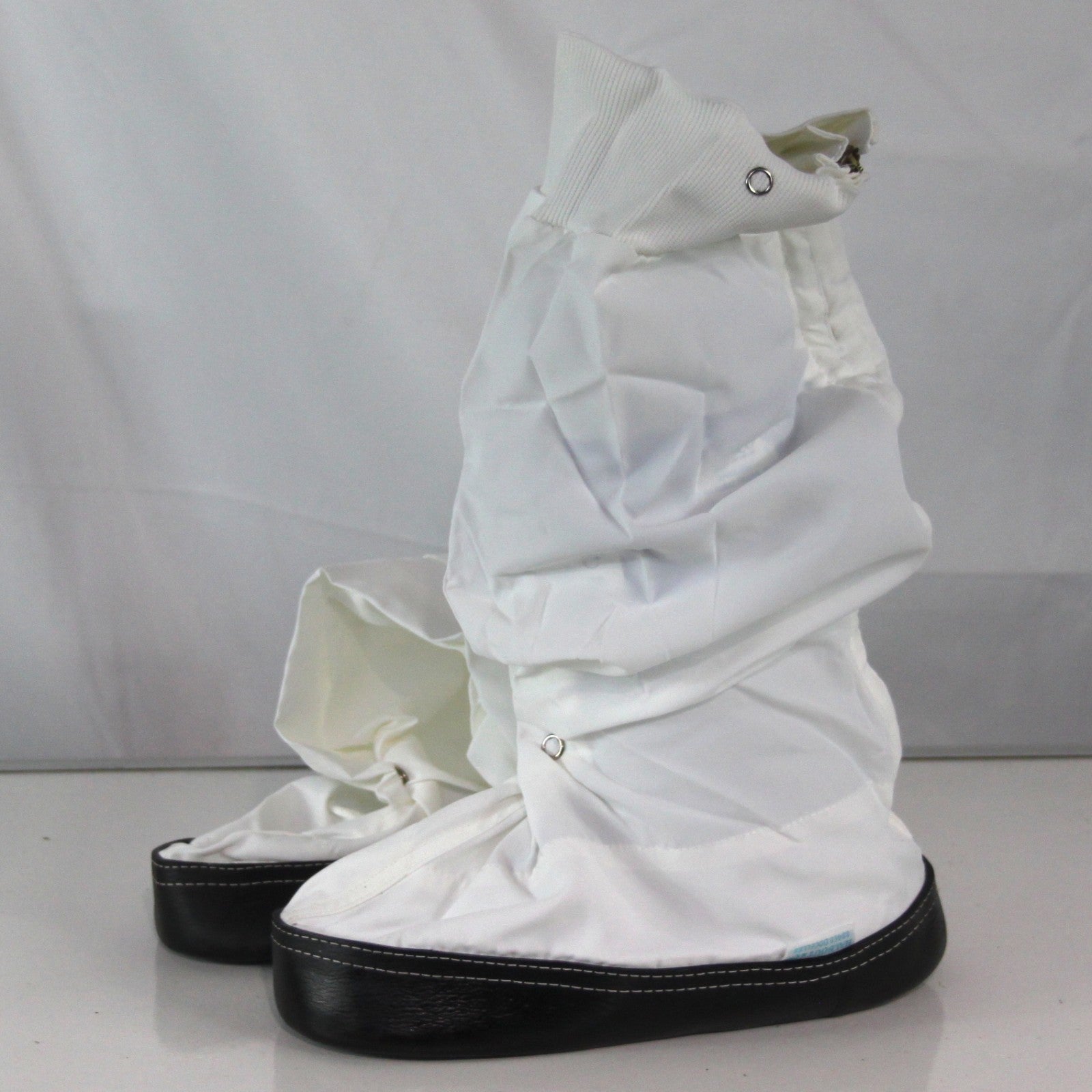 Genuine Surplus French White Snowstorm Boots Black Soles Zip Up (3584)