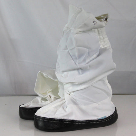 Genuine Surplus French White Snowstorm Boots Black Soles Zip Up (3584)