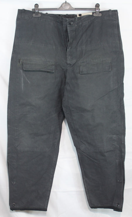 Genuine Surplus French / Belgian Vintage Canvas Trousers Stiff Navy 46" (1532)