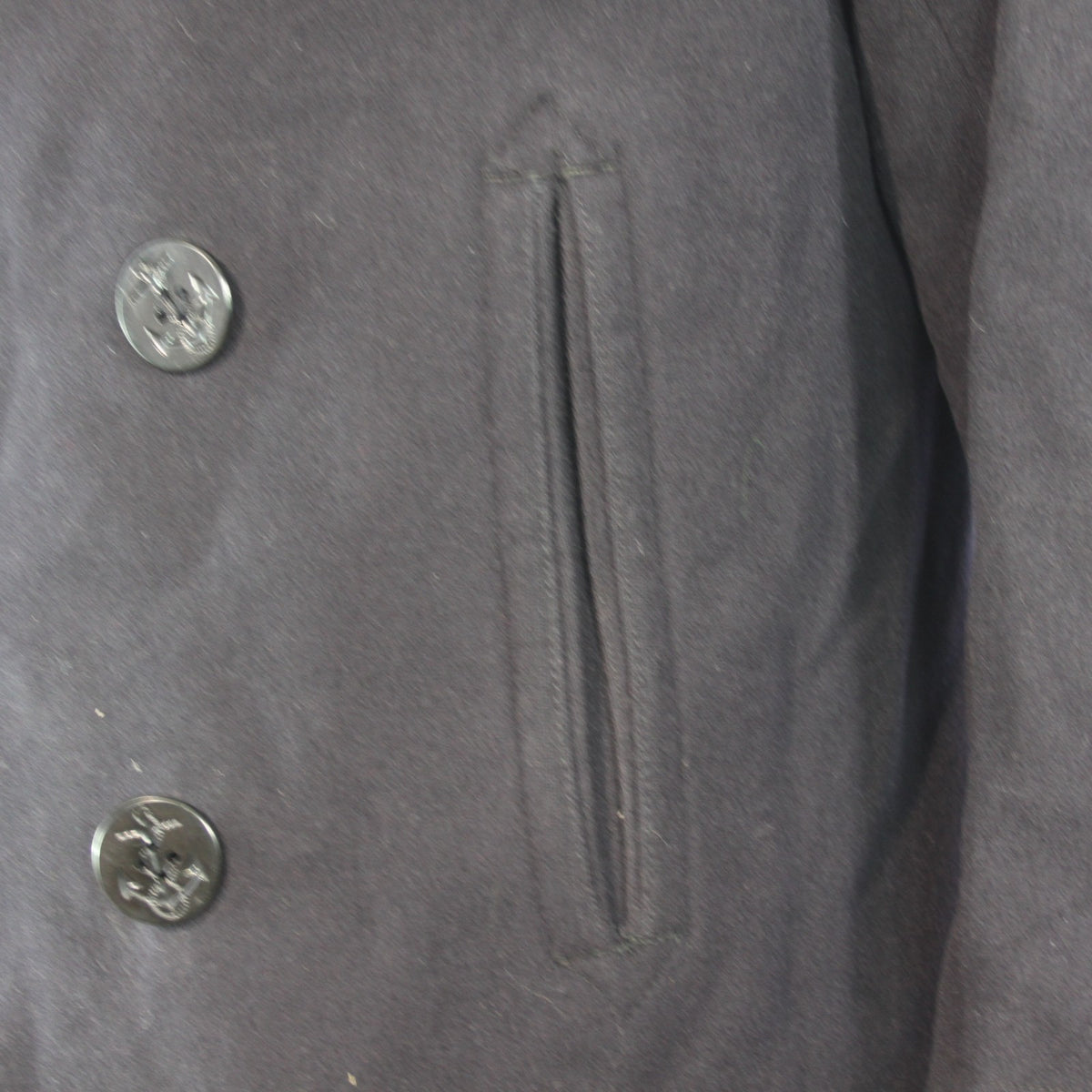 WW2 US Navy Pea Coat Wool Winter Genuine Surplus Jacket 4 Button 36-38" (3649)
