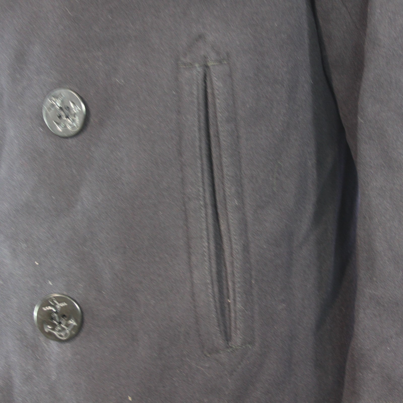 WW2 US Navy Pea Coat Wool Winter Genuine Surplus Jacket 4 Button 36-38" (3649)