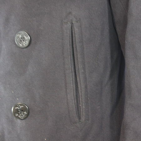 WW2 US Navy Pea Coat Wool Winter Genuine Surplus Jacket 4 Button 36-38" (3649)
