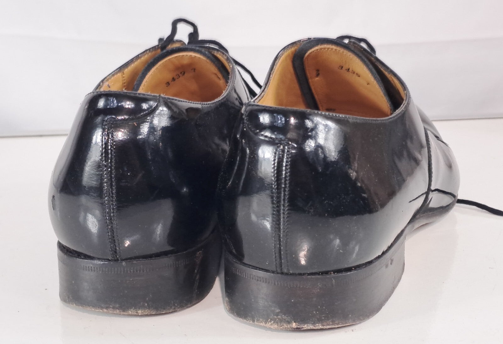Genuine Surplus British Mens Mess Dress Shoes Formal Black Leather Grade 2 (2410