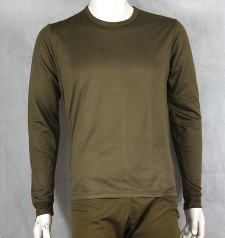 Genuine Surplus British Army Wicking Thermal Top Vest Long Johns Dark Olive G1