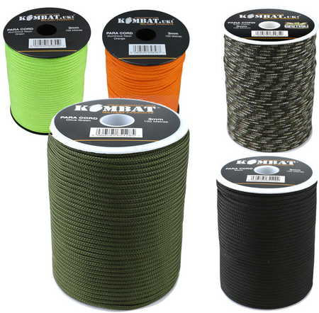 Kombat Paracord Reel String Cord Strong Camping Military Cadets Rope 3mm