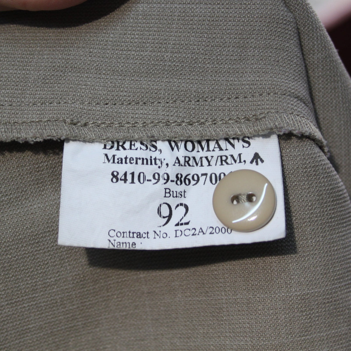 Genuine Surplus British Army Maternity Dress Button Front Sand (3995)