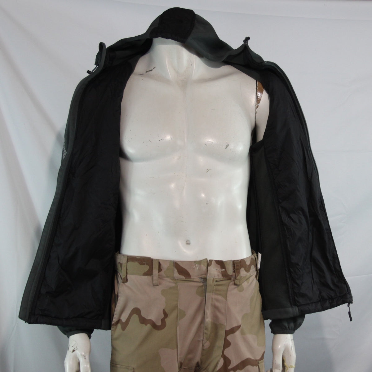 Genuine Surplus British Army Padded Lightweight Jacket Black Grey Printed (4284)