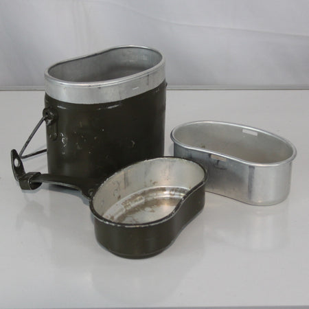 Genuine Surplus Austrian Army  Aluminium  3 Peice Mess Tin Set Billy Can