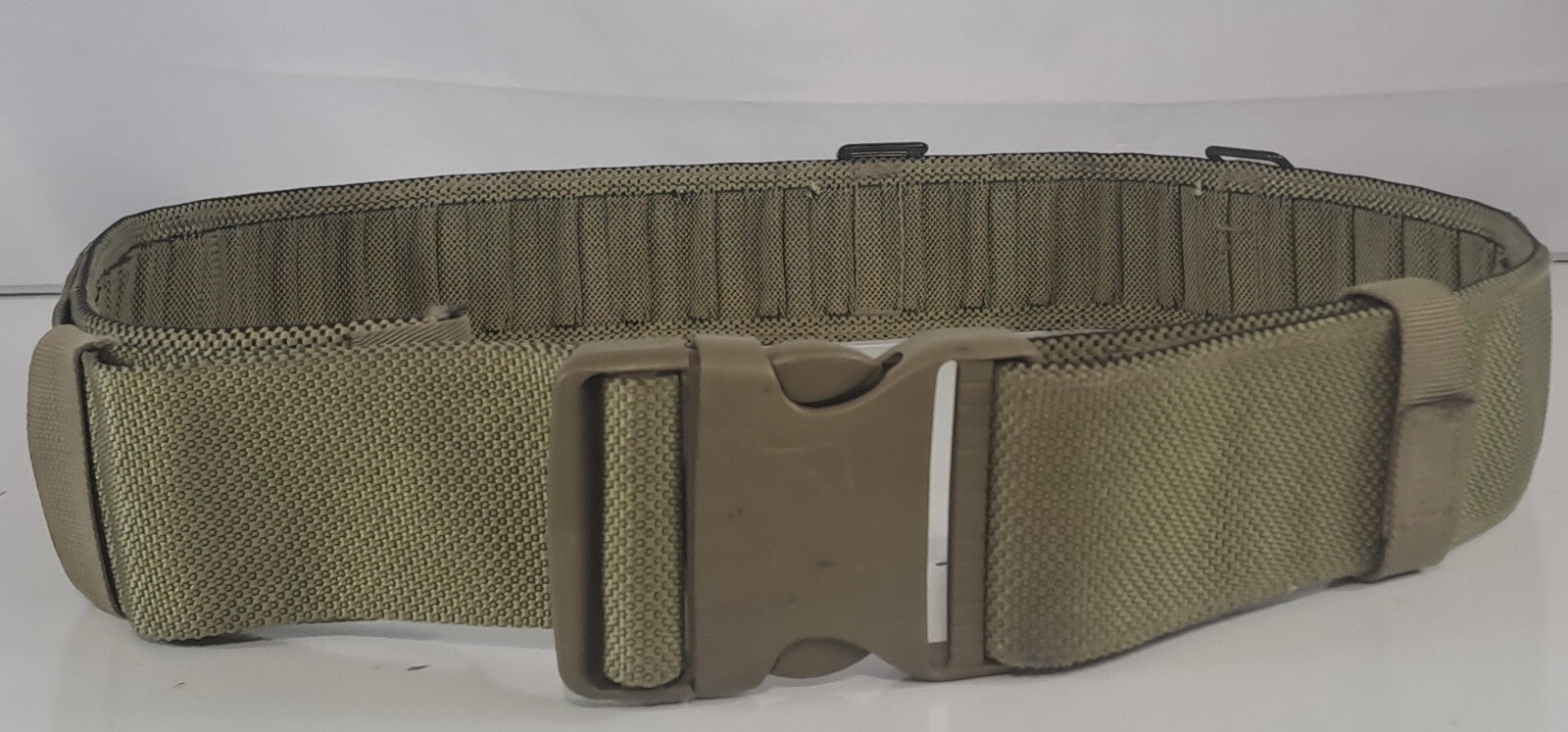 Genuine Surplus British Forces Light Olive Webbing Belt Plastic Buckle (2430)