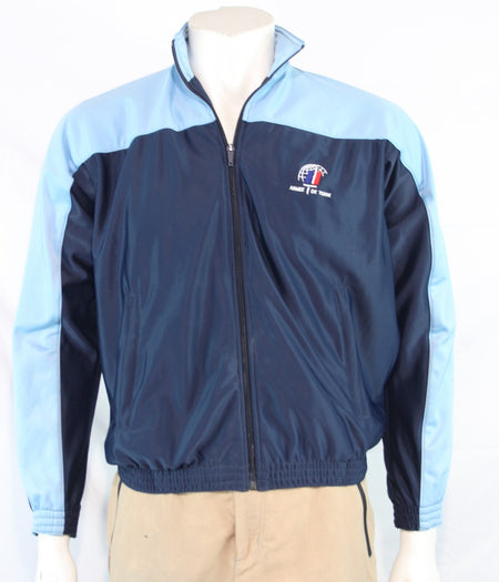 Genuine Surplus French Army Tracksuit Top Stretch Zip Front 34-36" Blue (2169)