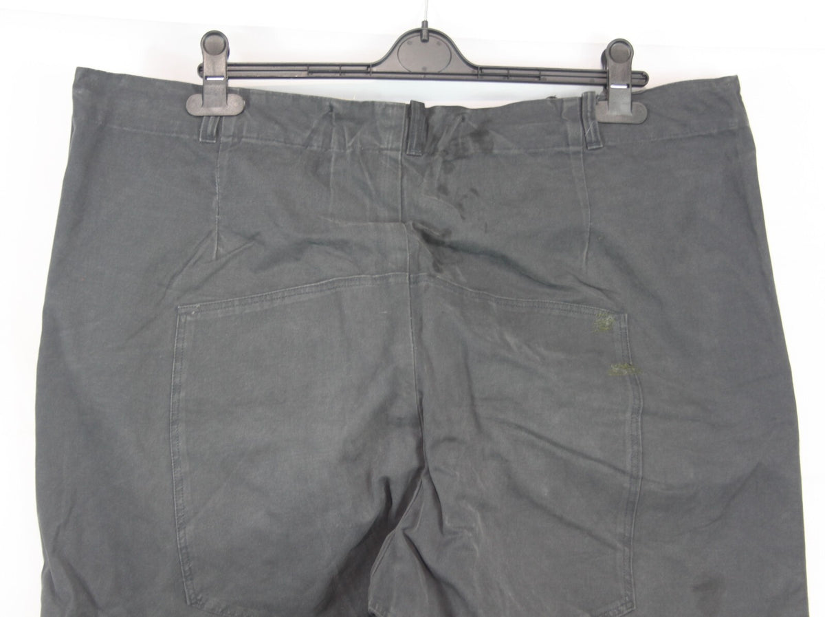 Genuine Surplus French / Belgian Vintage Canvas Trousers Stiff Navy 46" (1532)