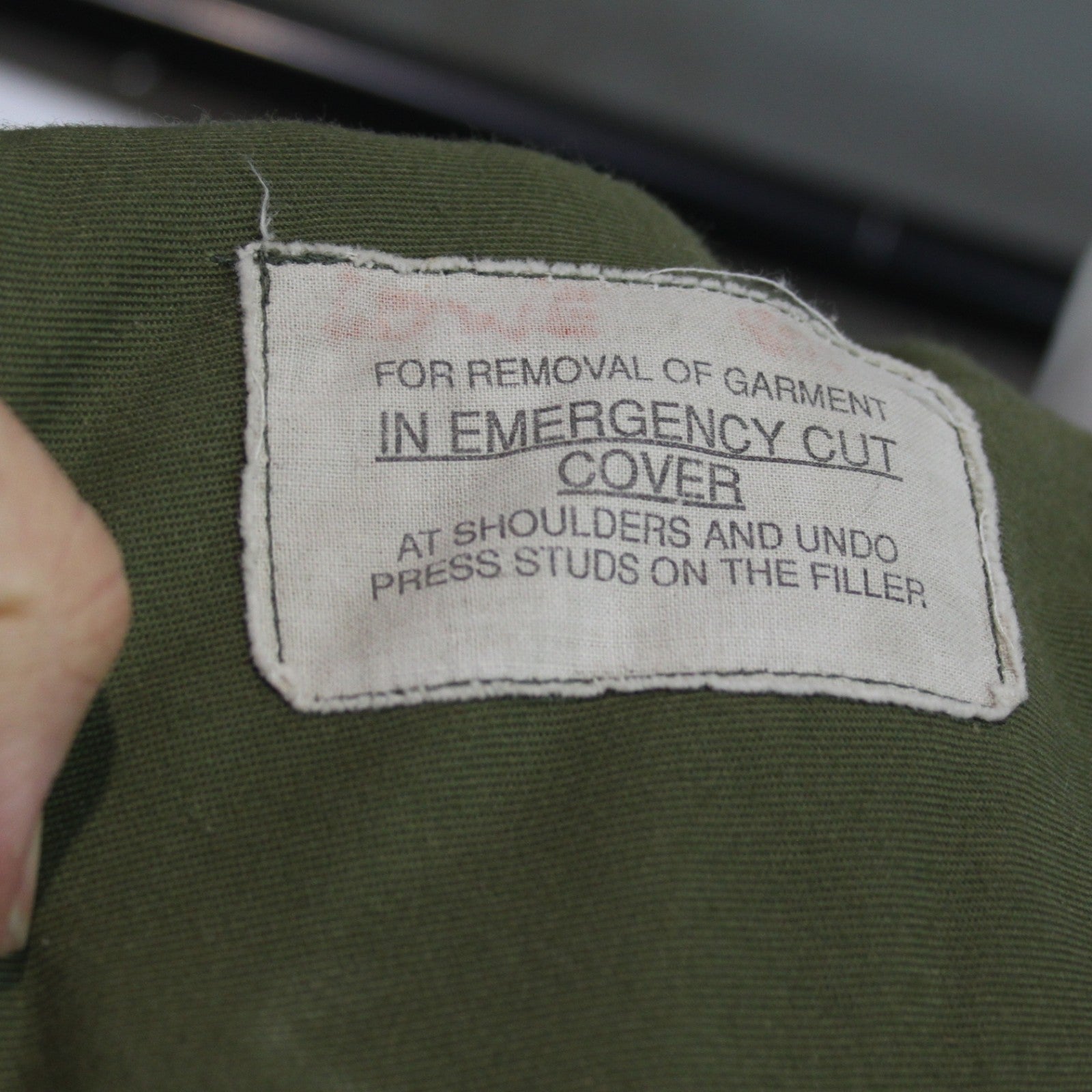1970's Vintage British Military Body Armour Cover Genuine Surplus Olive 3961