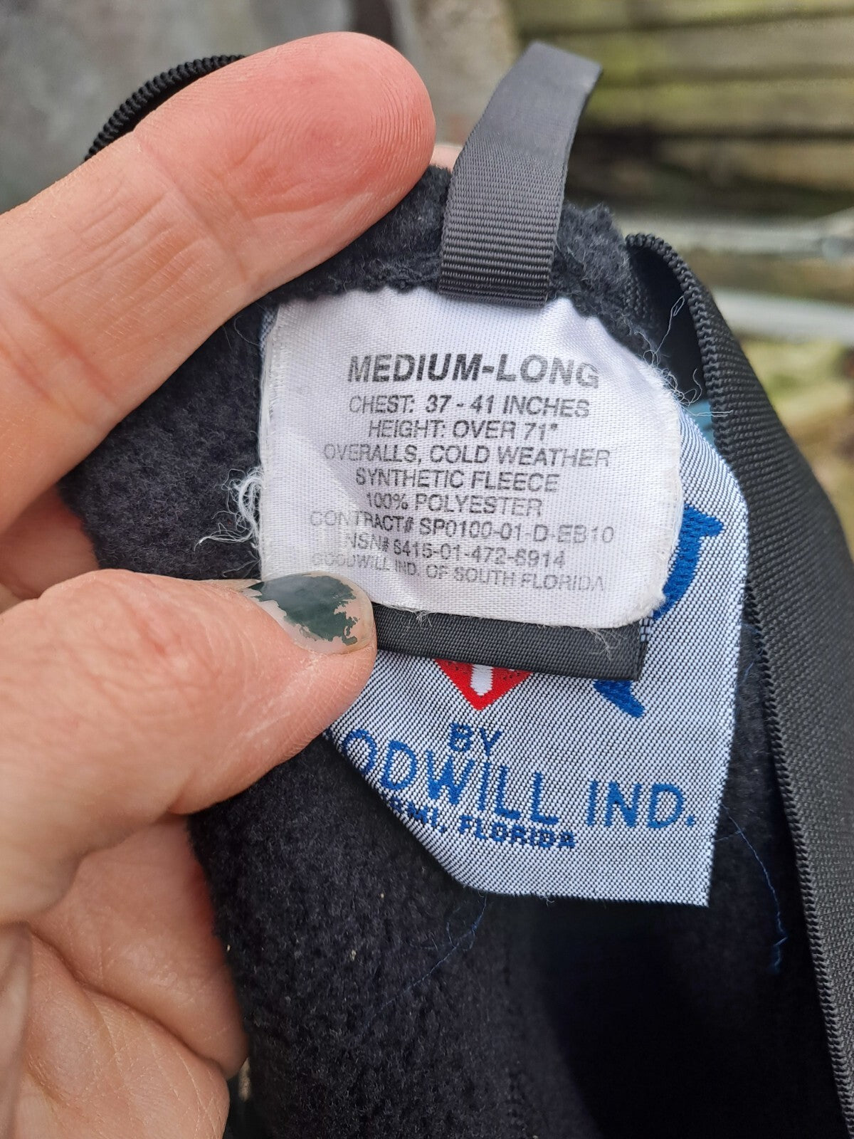 Genuine Surplus US Military Cold Weather Overalls Polar Fleece Trousers Dungaree