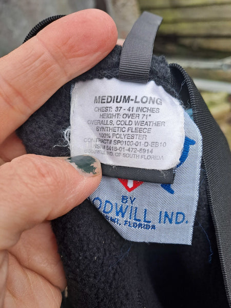 Genuine Surplus US Military Cold Weather Overalls Polar Fleece Trousers Dungaree