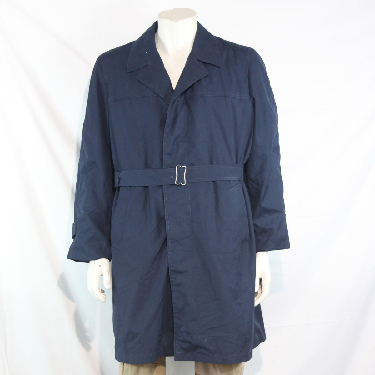 Genuine Surplus Bulgarian Army Faux Fur Lined Parka Canvas Military Navy (4028)