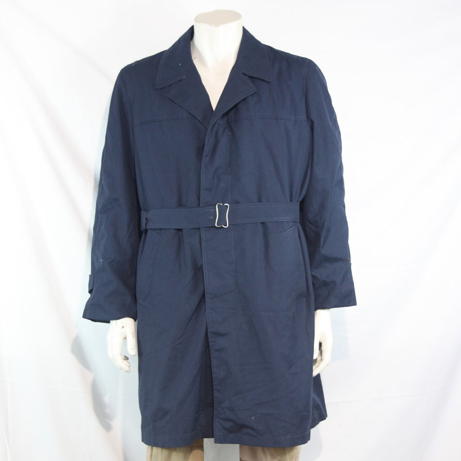 Genuine Surplus Bulgarian Army Faux Fur Lined Parka Canvas Military Navy (4028)