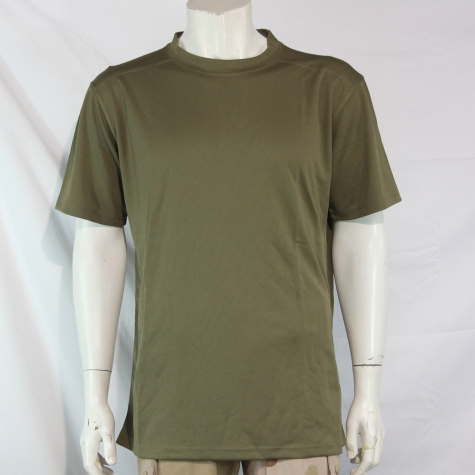NEW British Wicking Short Sleeve T-Shirt Light Olive Genuine  Army Surplus