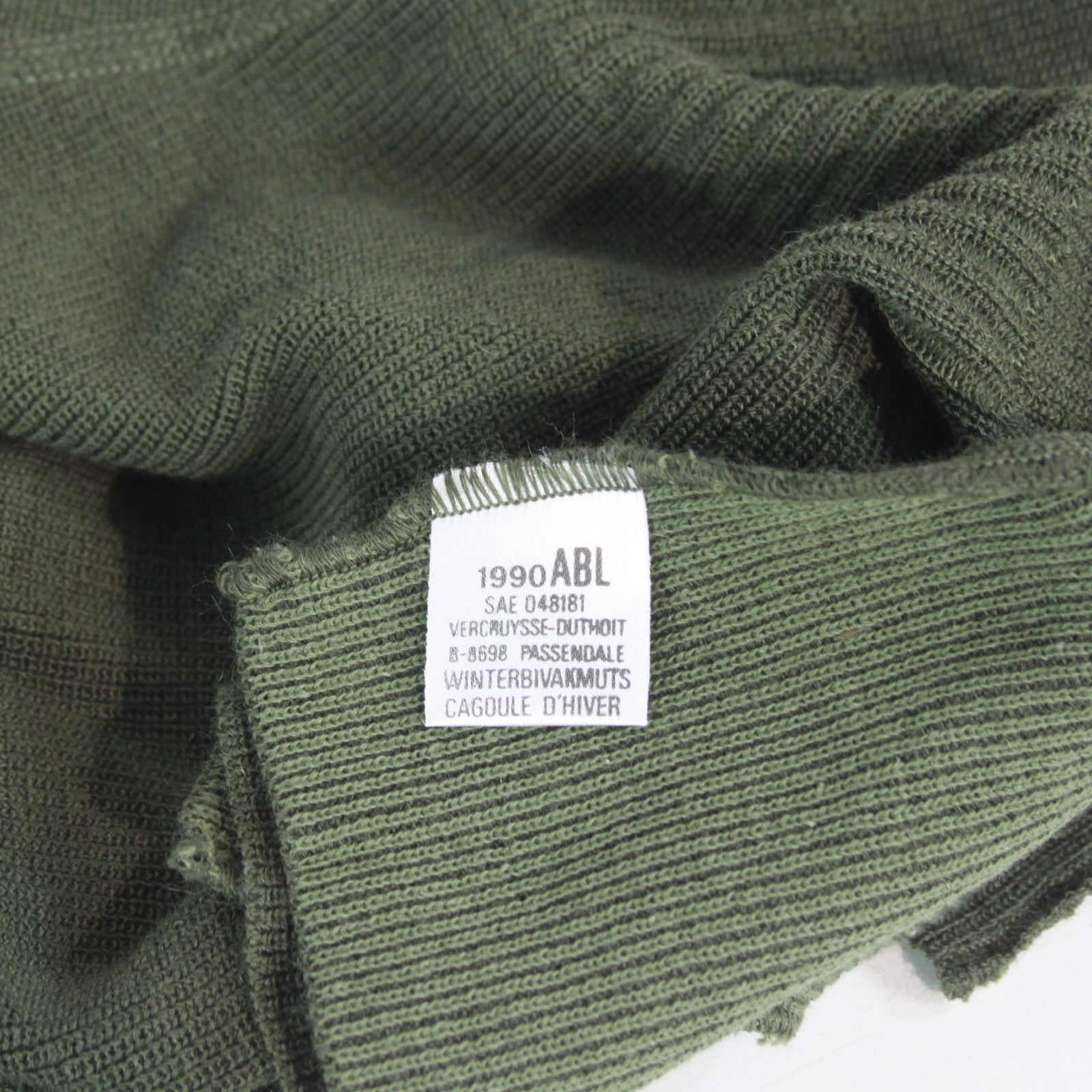 Genuine Surplus Dutch Military Winter Balaclava Wool Mix Olive (4201)