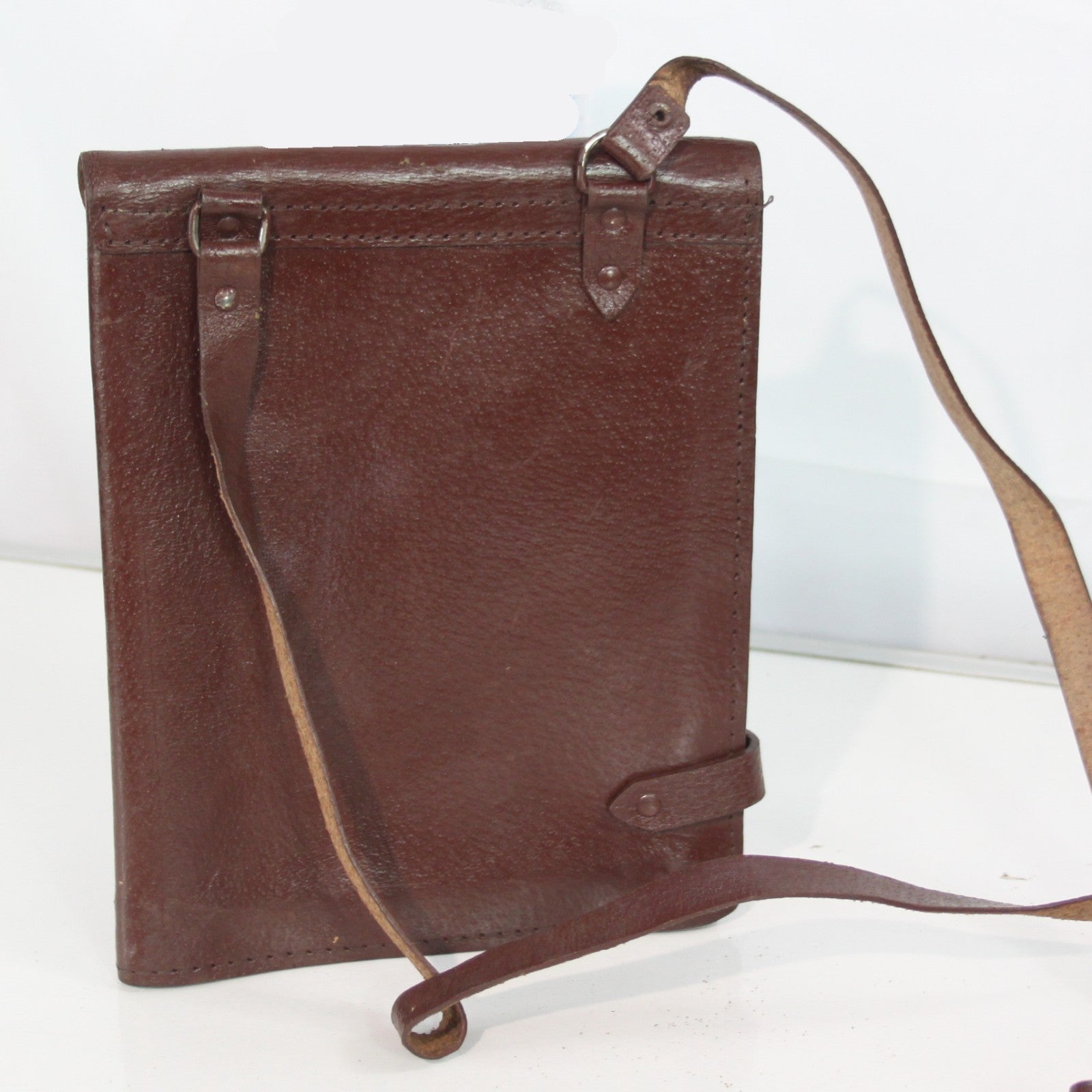 Genuine Surplus  Red Brown Vintage Leather Map Case Army (3399)