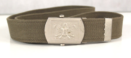 Genuine Surplus Italian Army 33mm Khaki Belt Embossed Buckle 28-38" Waist
