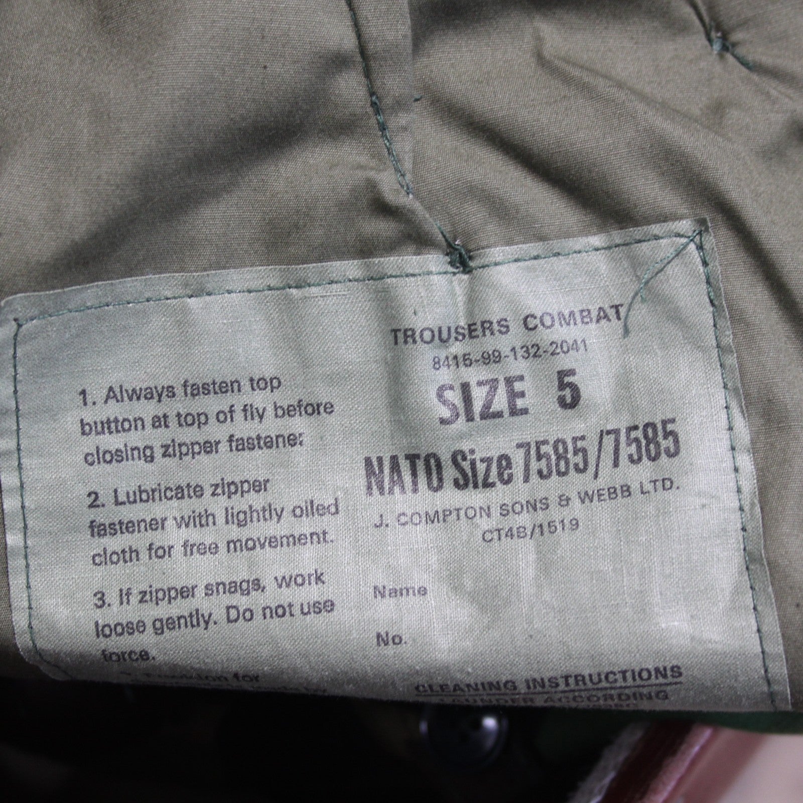 3/4 Lined DPM Vintage Combat Trousers British Genuine Surplus 32" Waist (3597)