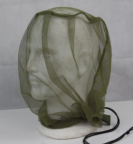 Genuine Surplus British Army Mosquito Head Net Face Cover Green Netting (4251)