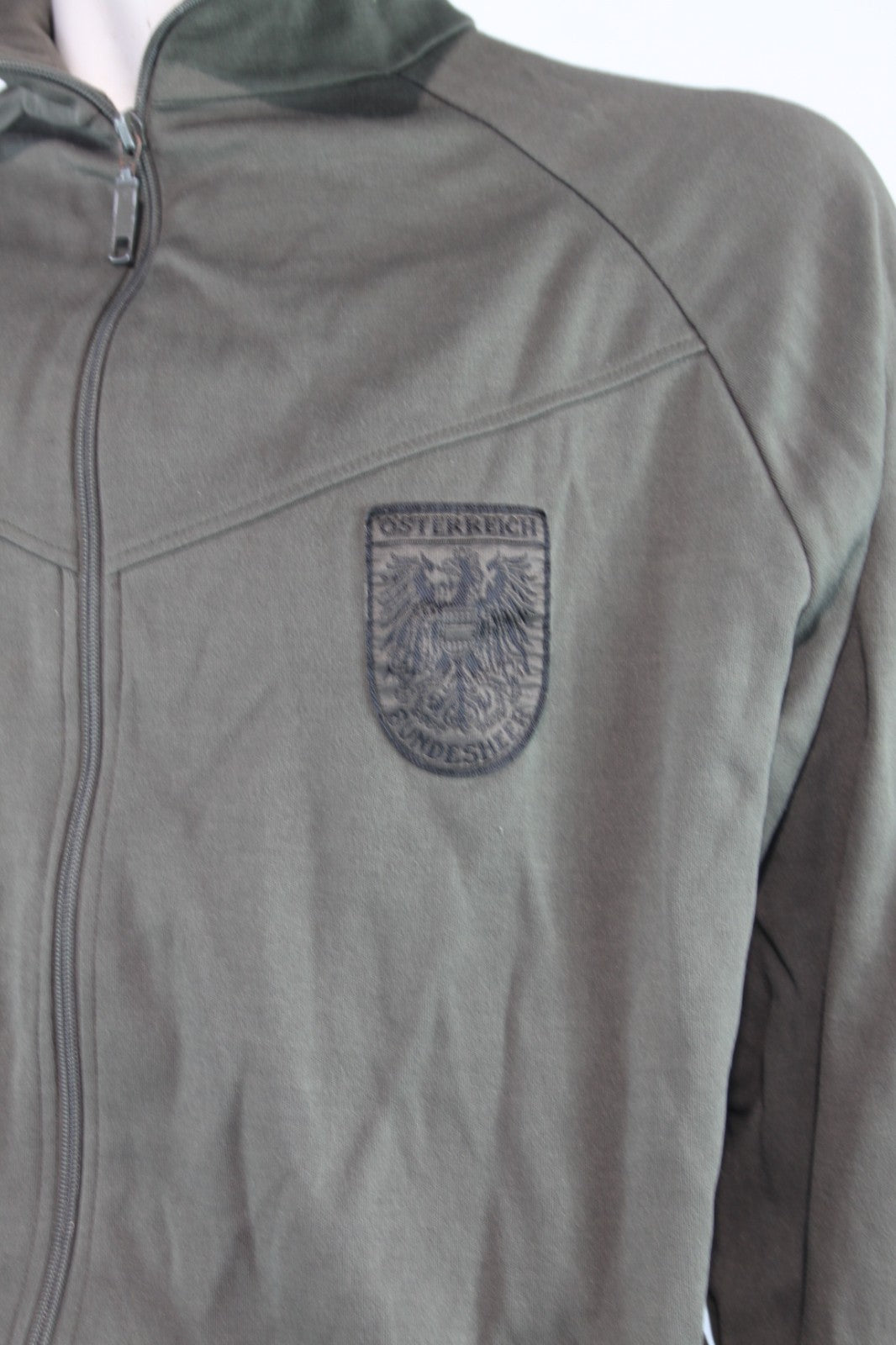 Austrian Army Vintage Tracksuit Jacket Top Genuine Surplus Olive Khaki (2174)