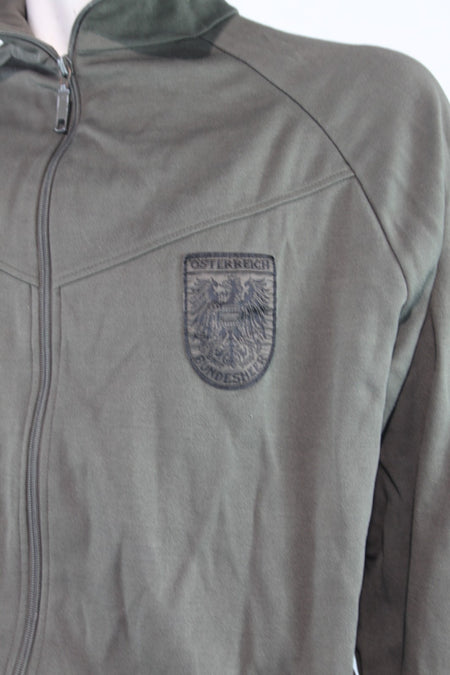 Austrian Army Vintage Tracksuit Jacket Top Genuine Surplus Olive Khaki (2174)