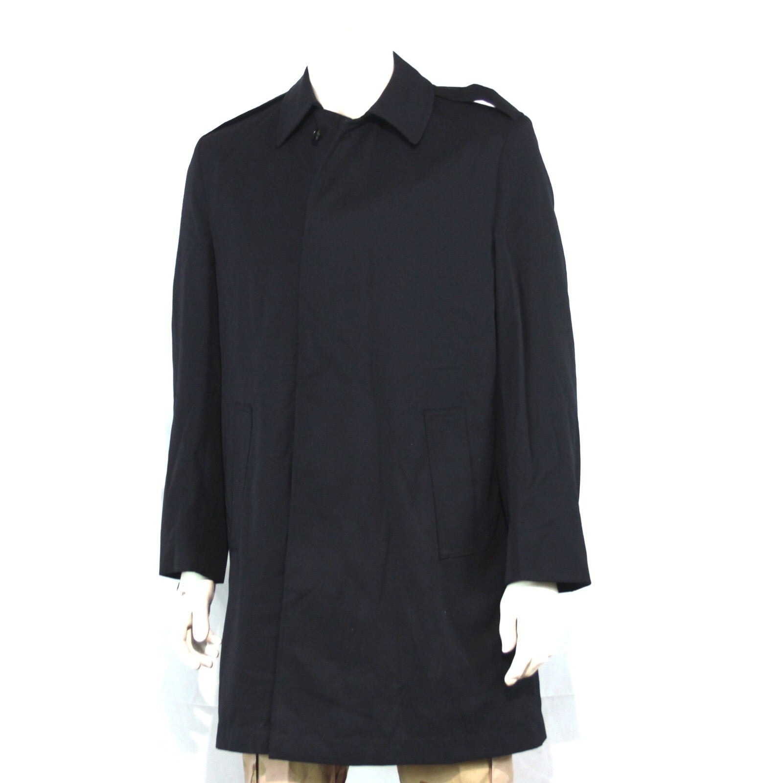 Genuine Surplus British Royal Navy Raincoat Naval Blue Waterproof Overcoat (3150
